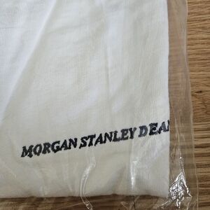 NWT Morgan Stanley Dean Witter White Vintage Tee Shirt - size large